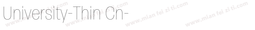 University-Thin Cn字体转换